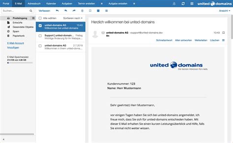 united-domains webmailer app